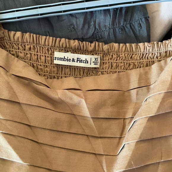 Abercrombie & Fitch Tan Puff Sleeve Square Neck Mini Dress - Picture 2 of 2